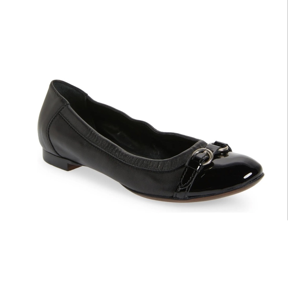 AGL Cap Toe Leather Ballet Flat- size 10.5